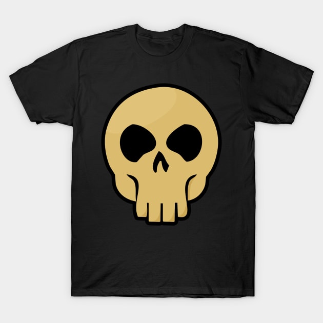 Skull - Yellow T-Shirt by ORENOB